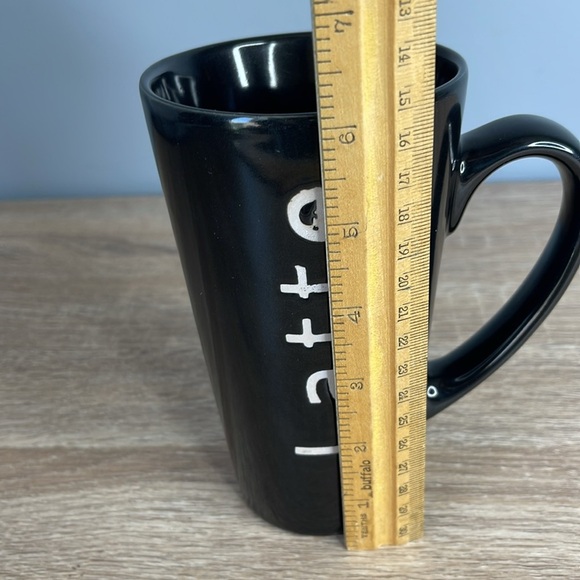 Mayfair & Jackson Black Embossed Tall Latte Coffee Mug 12 oz - Picture 4 of 7